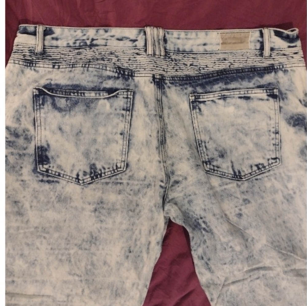 Gray Earth Men's Acid Washed Straight Leg Denim Jeans Sz. W42 - Picture 4 of 16